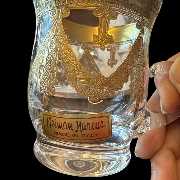 Neiman Marcus Gold Trim Glass Mug - Picture 10 of 11